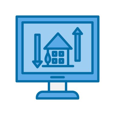 Çevrimiçi Beğeni Dolu Mavi Vektör Simgesi Tasarımı