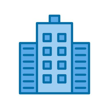 Mavi Vektör Simgesi Tasarımı Binası