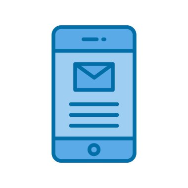 İleti İçi Mavi Vektör Simgesi Tasarımı