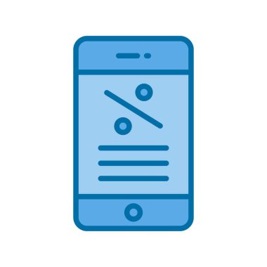 Satış Doldurulmuş Mavi Vektör Simgesi Tasarımı