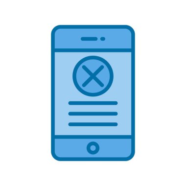 Doldurulmuş Mavi Vektör Simgesi Tasarımı Kapat