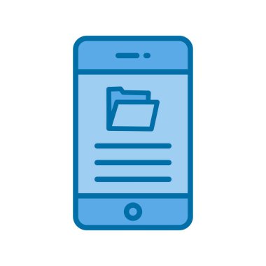 Dizin Doldurulmuş Mavi Vektör Simgesi Tasarımı