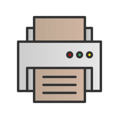 Yazıcı Doldurulmuş Gradyan Vektör Simgesi Tasarımı