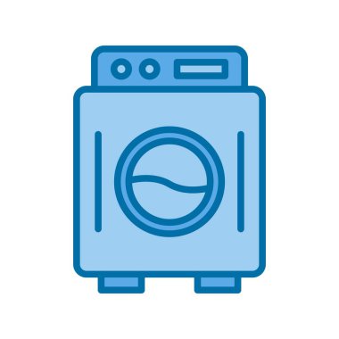 Çamaşır Makinesi Mavi Vektör Simgesi Tasarımı