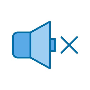 Dilsiz Mavi Vektör Simgesi Tasarımı