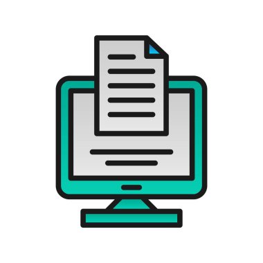 Dosya Doldurulmuş Gradyan Vektör Simgesi Tasarımı