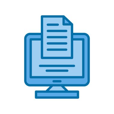 Mavi Vektör Simgesi Tasarımı Doldurulmuş Dosya