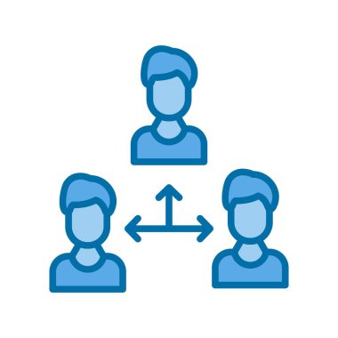 Takım çalışması Mavi Vektör Simgesi Tasarımı