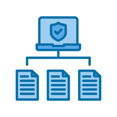 Mavi Vektör Simgesi Tasarımı Doldurulmuş Dosyalar