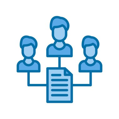 Görev Doldurulmuş Mavi Vektör Simgesi Tasarımı