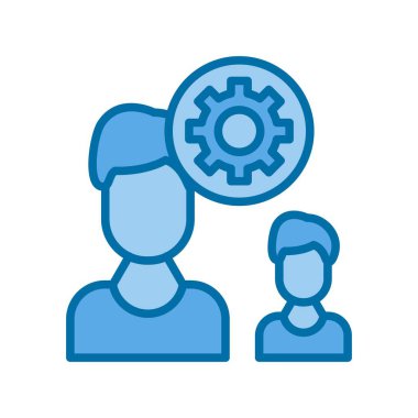 Mavi Vektör Simgesi Tasarımı Yönetimi