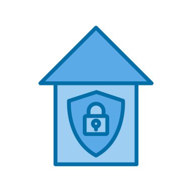 Anahtar Kilidi Mavi Vektör Simgesi Tasarımı