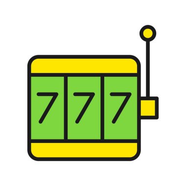 Slot Doldurulmuş Gradyan Vektör Simgesi Tasarımı