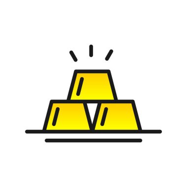 Altın Doldurulmuş Gradyan Vektör Simgesi Tasarımı