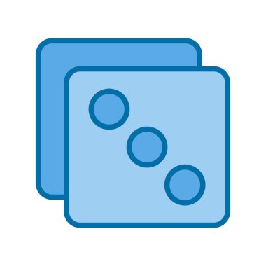 Dices Doldurulmuş Mavi Vektör Simgesi Tasarımı