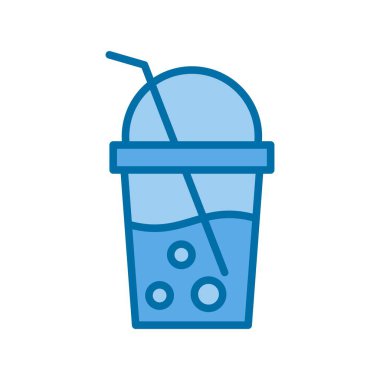  Soda Doldurulmuş Mavi Vektör Simgesi Tasarımı