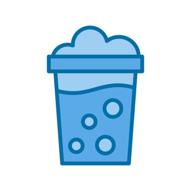 İçi Dolu Mavi Vektör Simgesi Tasarımı