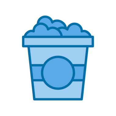 Patlamış mısır Mavi Vektör Simgesi Tasarımı