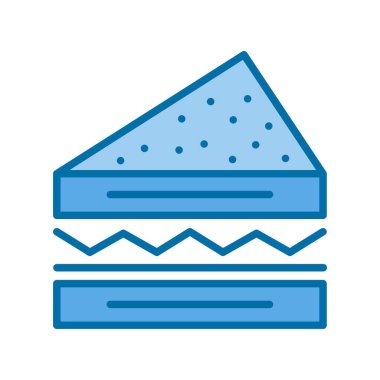 Sandviç Doldurulmuş Mavi Vektör Simgesi Tasarımı