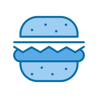 Burger Mavi Vektör Simgesi Tasarımı