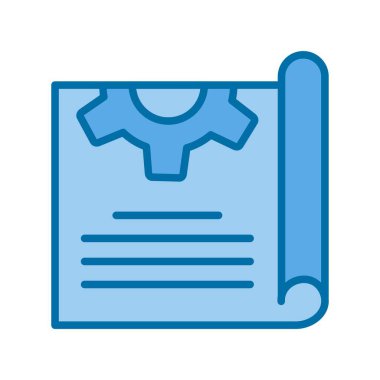  Mavi Vektör Simgesi Tasarımı Doldurulmuş Blueprint