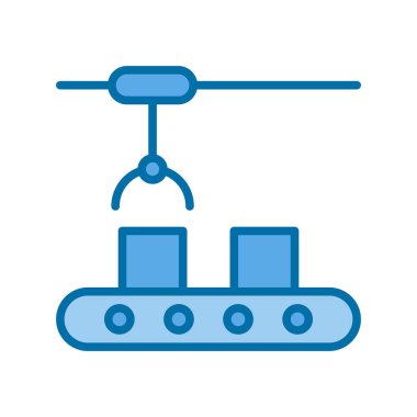Taşıyıcı Mavi Vektör Simgesi Tasarımı