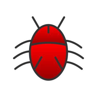 Virüs Doldurulmuş Gradyan Vektör Simgesi Tasarımı