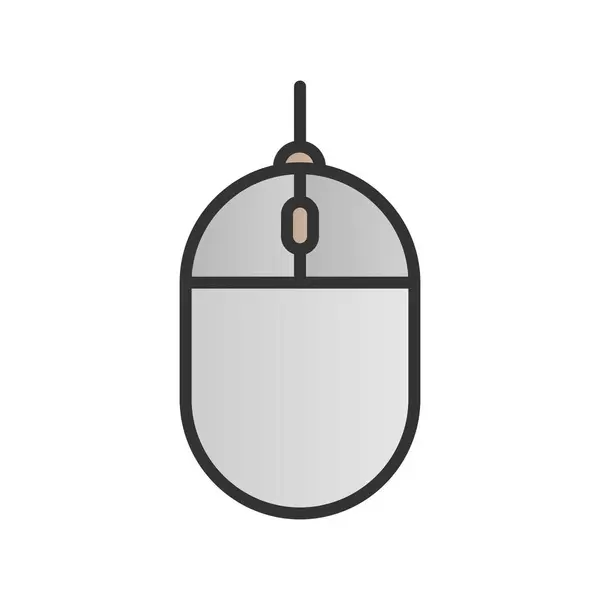 マウス充填グラデーションベクトルアイコンデザイン — ストックベクタ
