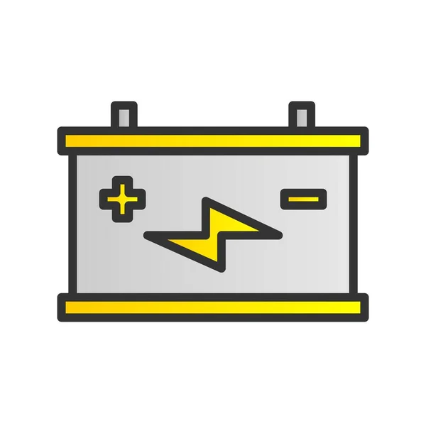 Bateria Preenchida Gradiente Vector Ícone Desig — Vetor de Stock