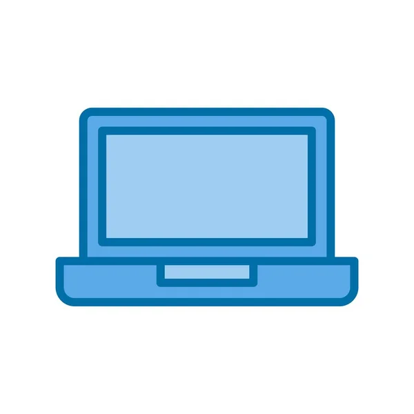 Laptop Filled Blue Vector Icon Desig — Stock Vector