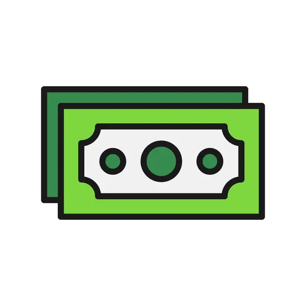 Dollars Filled Gradient Vector Icon Desig — Stock Vector