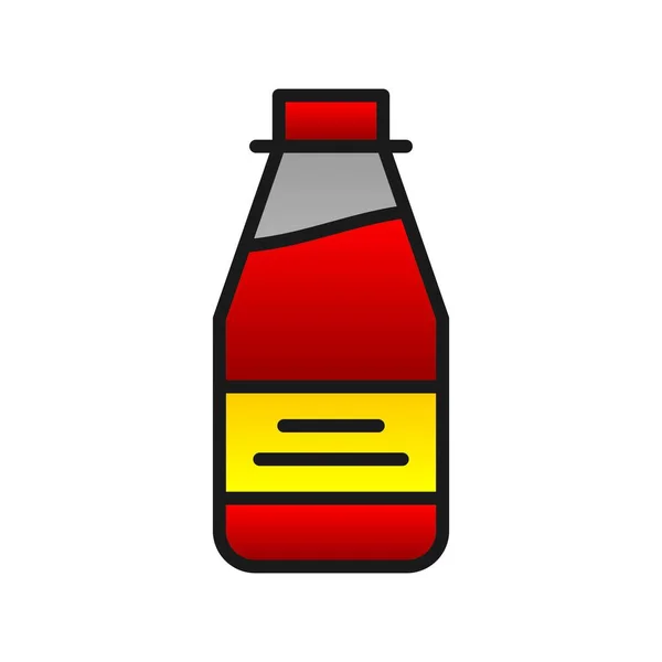 Ketchup Töltött Gradient Vector Icon Desig — Stock Vector