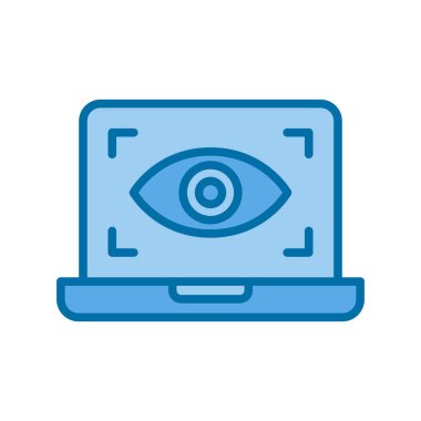 Mavi Vektör Simgesi Tasarımı Doldurulmuş casus