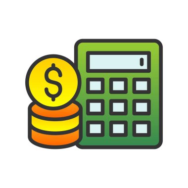 Finans Gradyan Vektör Simgesi Tasarımı 