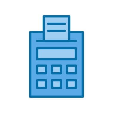 Hesap Doldurulmuş Mavi Vektör Simgesi Tasarımı