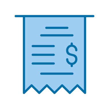 Mavi Vektör Simgesi Tasarımı Faturası