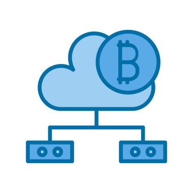 Veritabanı Dolu Mavi Vektör Simgesi Tasarımı