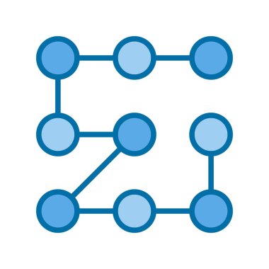 Kalıp Mavi Vektör Simgesi Tasarımı