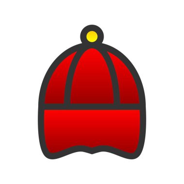 Cap Doldurulmuş Gradyan Vektör Simgesi Tasarımı 