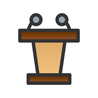 Lectern Gradyan Vektör Simgesi Tasarımı 