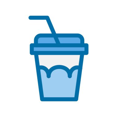 İçecekler Mavi Vektör Simgesi Tasarımı