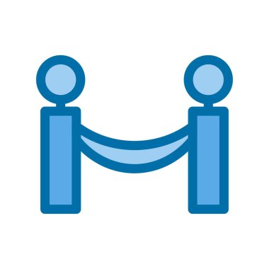 Bariyer Mavi Vektör Simgesi Tasarımı