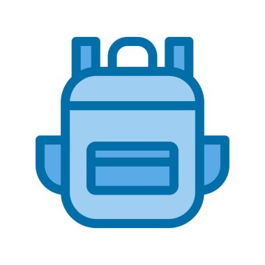 Mavi Vektör Simgesi Tasarımı Doldurulmuş Çanta