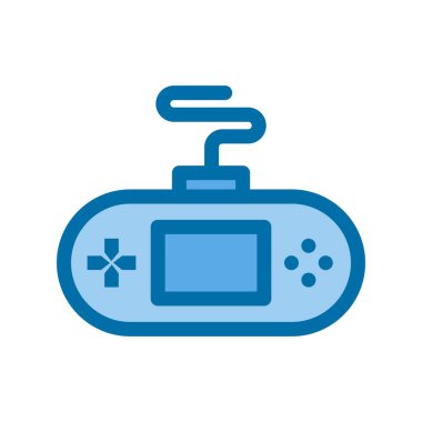 Oyun Konsolu Mavi Vektör Simgesi Tasarımı