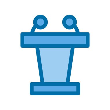 Lectern Mavi Vektör Simgesi Tasarımı
