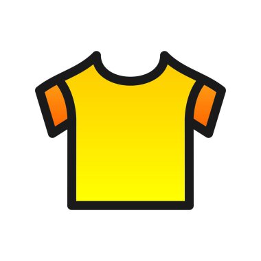 T-Shirt Doldurulmuş Gradyan Vektör Simgesi Tasarımı 