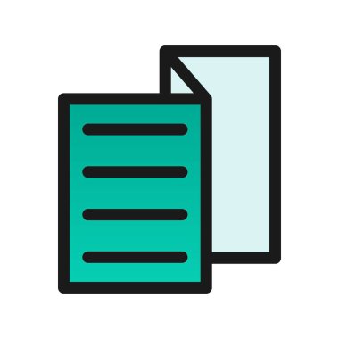 Broşür Doldurulmuş Gradyan Vektör Simgesi Tasarımı 