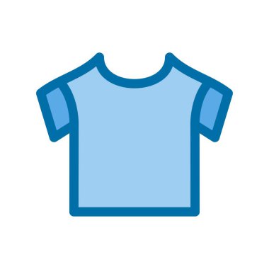 T-Shirt Mavi Vektör Simgesi Tasarımı