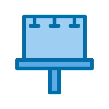 Billboard Mavi Vektör Simgesi Tasarımı