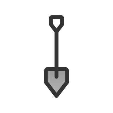 Kürek Doldurulmuş Gradyan Vektör Simgesi Tasarımı 